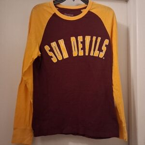Campus Heritage Maroon Tee with Gold Trim